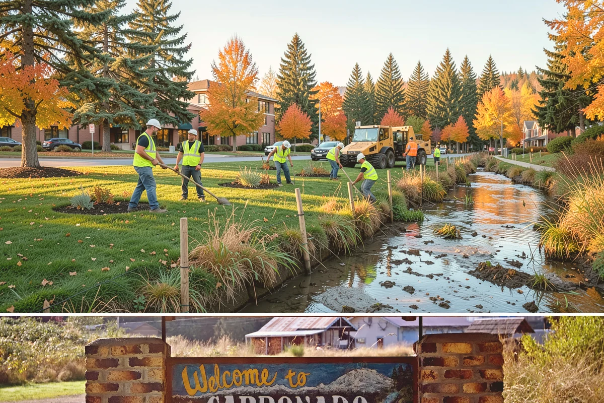 Reflective Marker Installation in Carbonado, Pierce County, WA - Dry summer conditions are needed for reliable adhesive bonding before the wet season arrives.