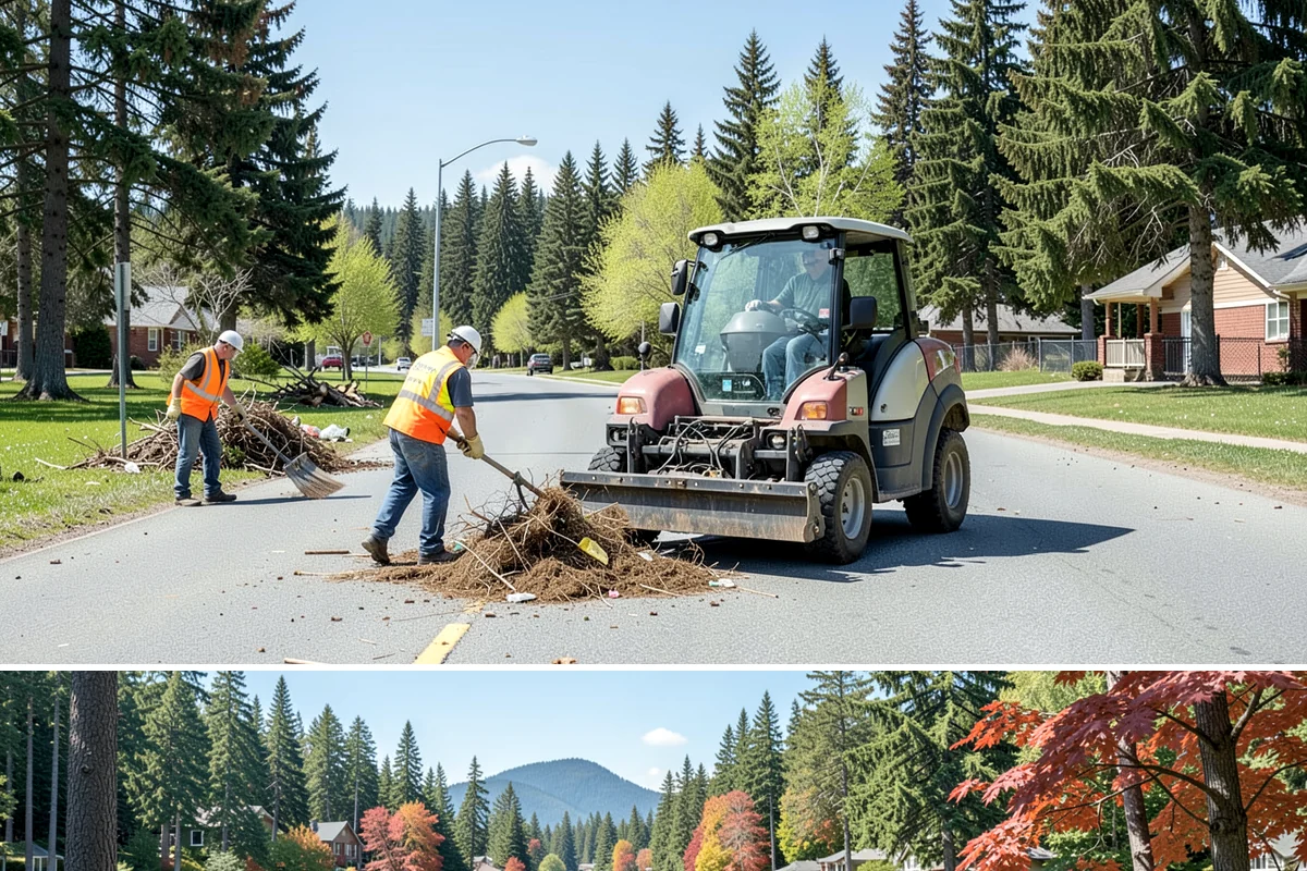 Reflective Marker Installation in Covington, King County, WA - Dry summer conditions are needed for reliable adhesive bonding before the wet season arrives.
