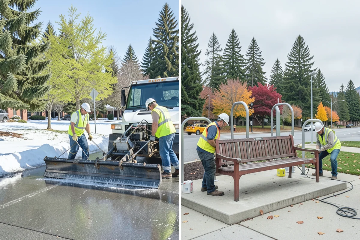 Reflective Marker Installation in Darrington, Snohomish County, WA - Lay out marker locations and spacing