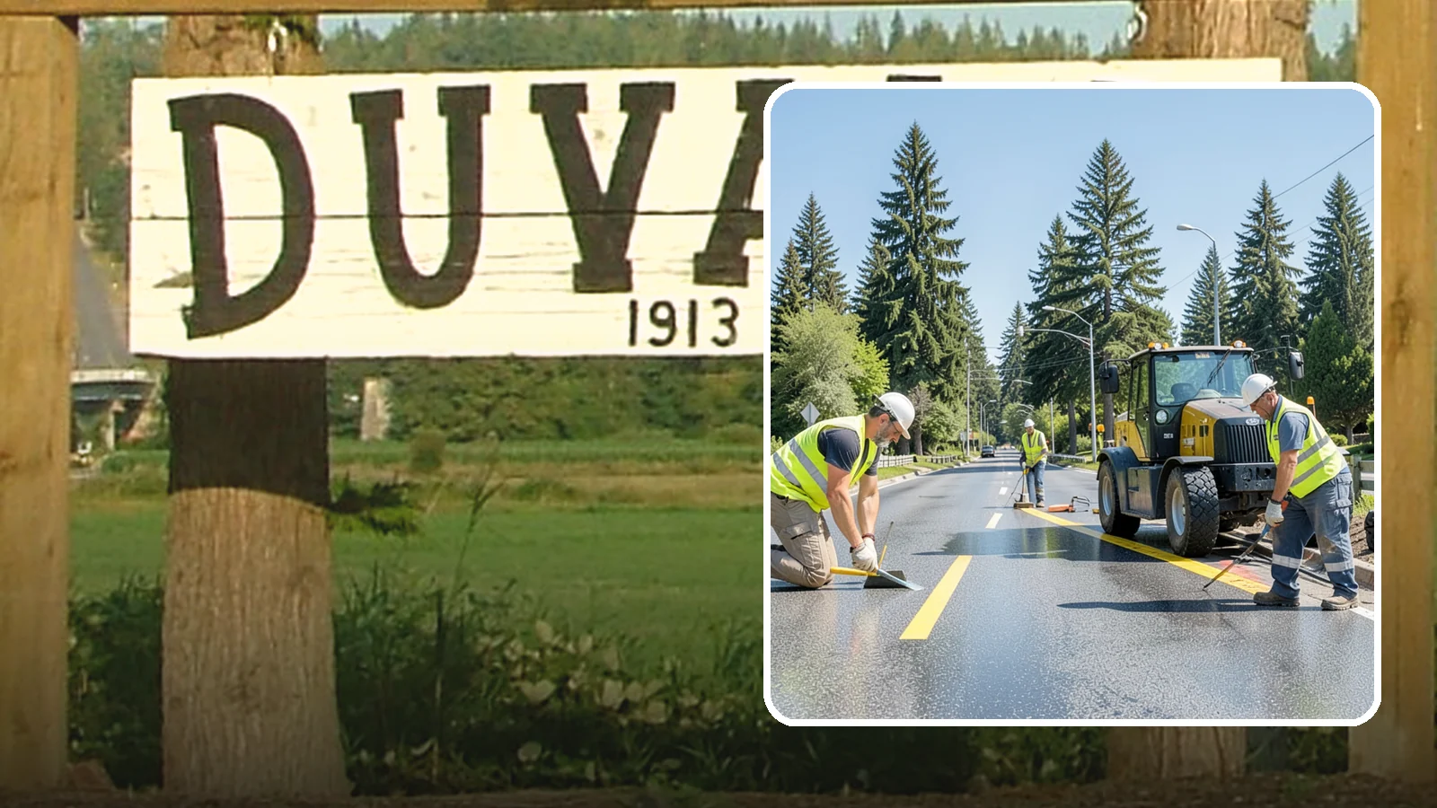 Reflective Marker Installation in Duvall, King County, WA - Raised and reflective pavement markers boost lane delineation in low-light and wet conditions.