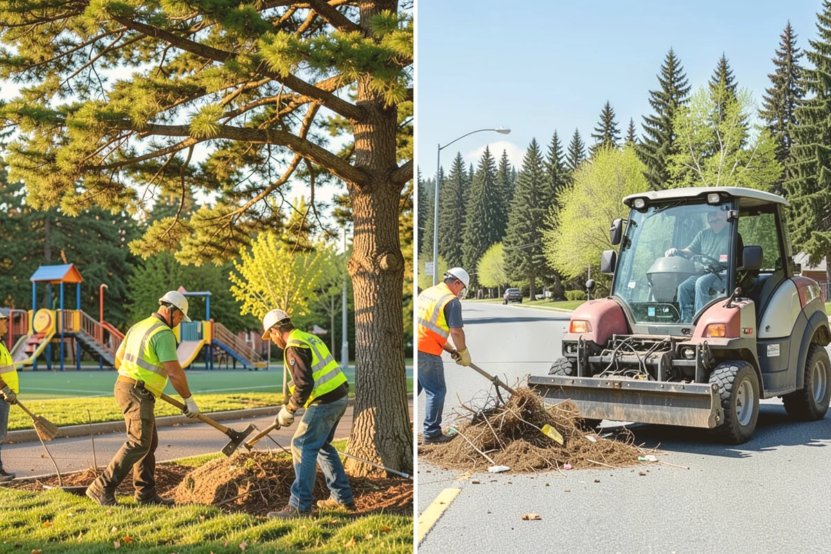 Reflective Marker Installation in Eatonville, Pierce County, WA - Lay out marker locations and spacing