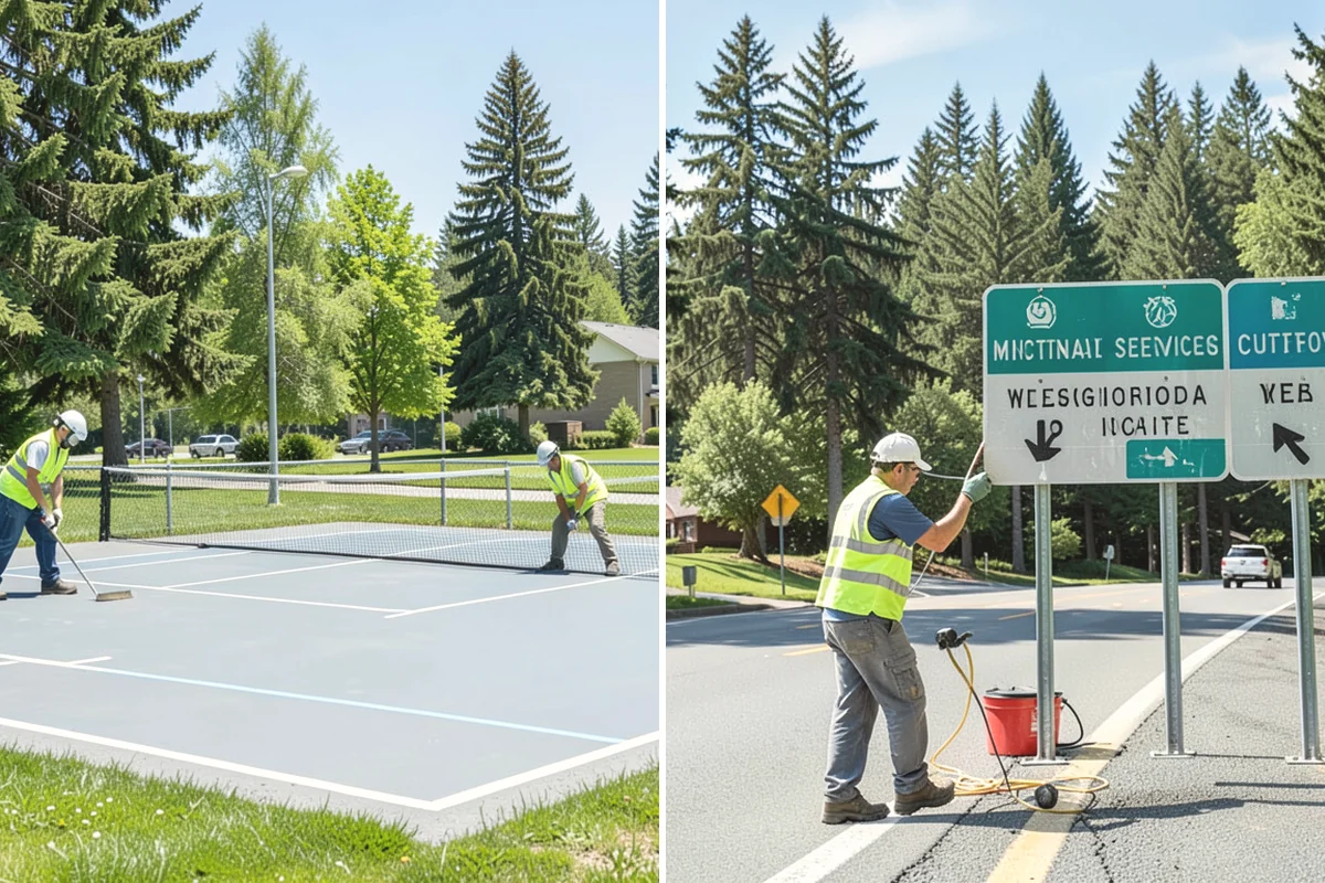 Reflective Marker Installation in Edgewood, Pierce County, WA - Lay out marker locations and spacing