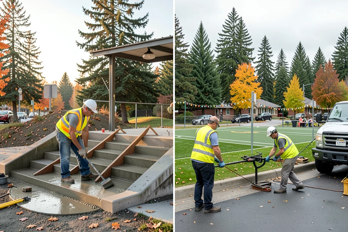 Reflective Marker Installation in Enumclaw, King County, WA - Lay out marker locations and spacing