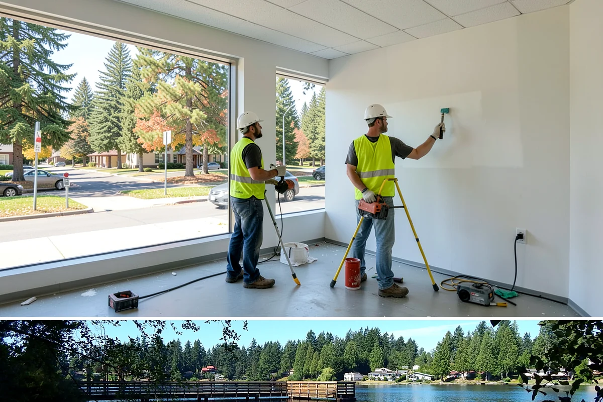 Reflective Marker Installation in Federal Way, King County, WA - Dry summer conditions are needed for reliable adhesive bonding before the wet season arrives.