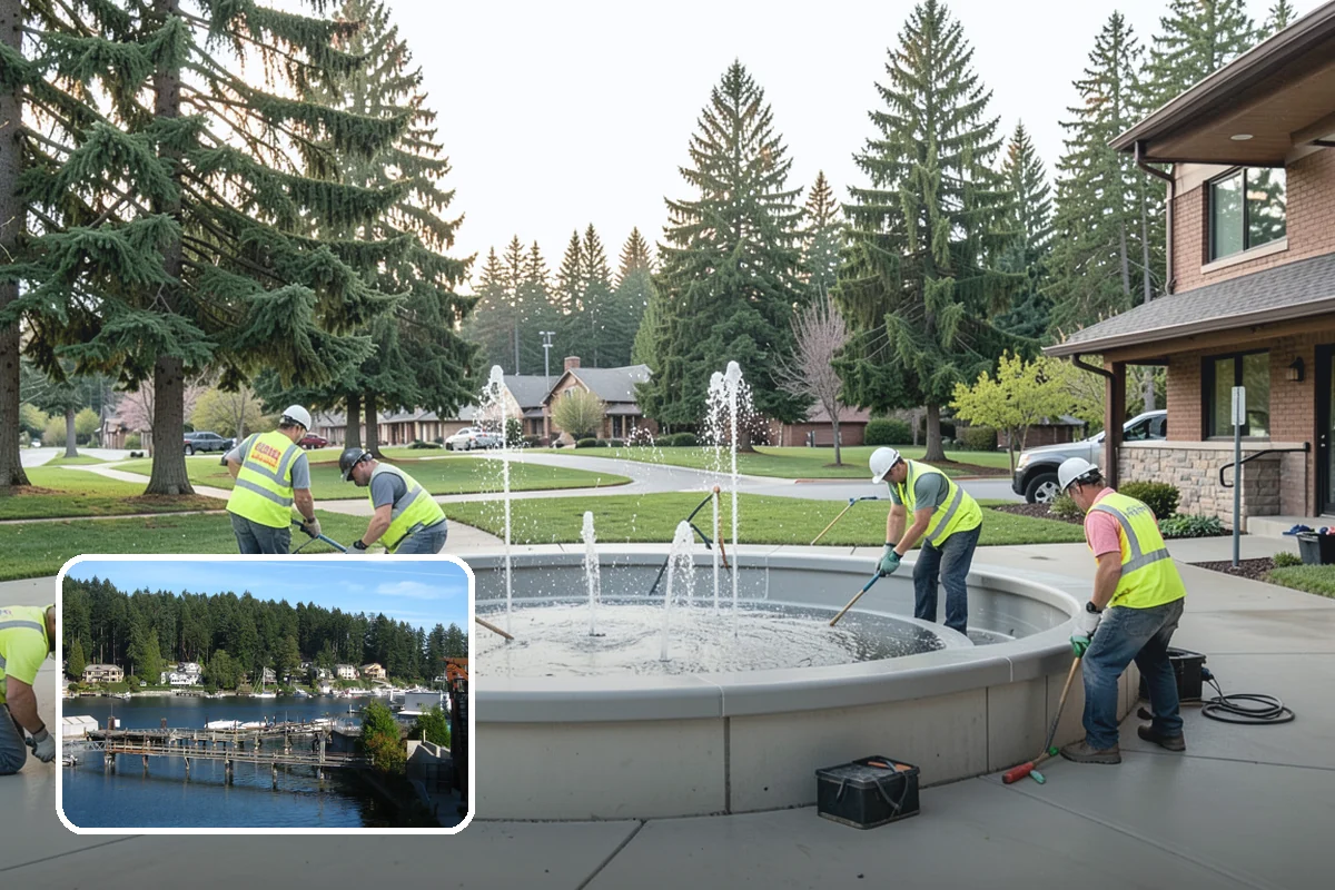Reflective Marker Installation in Gig Harbor, Pierce County, WA - Improved wet-night lane delineation