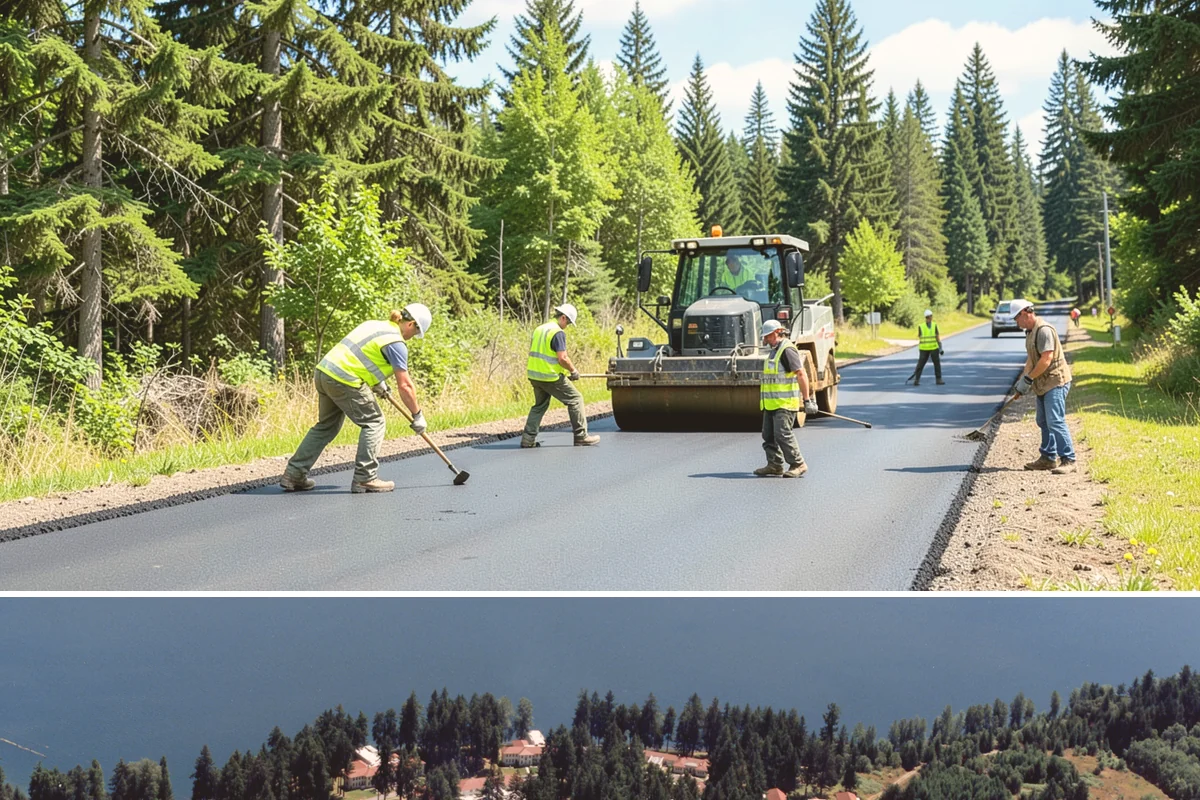 Reflective Marker Installation in Lakewood, Pierce County, WA - Dry summer conditions are needed for reliable adhesive bonding before the wet season arrives.