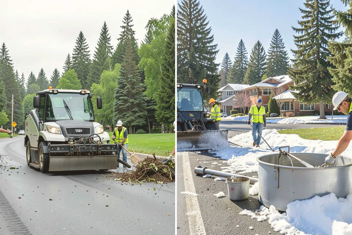 Reflective Marker Installation in Langley, Island County, WA - Lay out marker locations and spacing