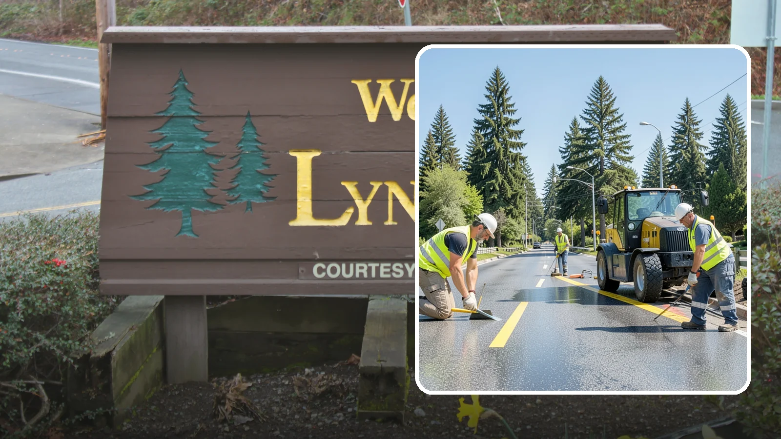 Reflective Marker Installation in Lynnwood, Snohomish County, WA - Raised and reflective pavement markers boost lane delineation in low-light and wet conditions.
