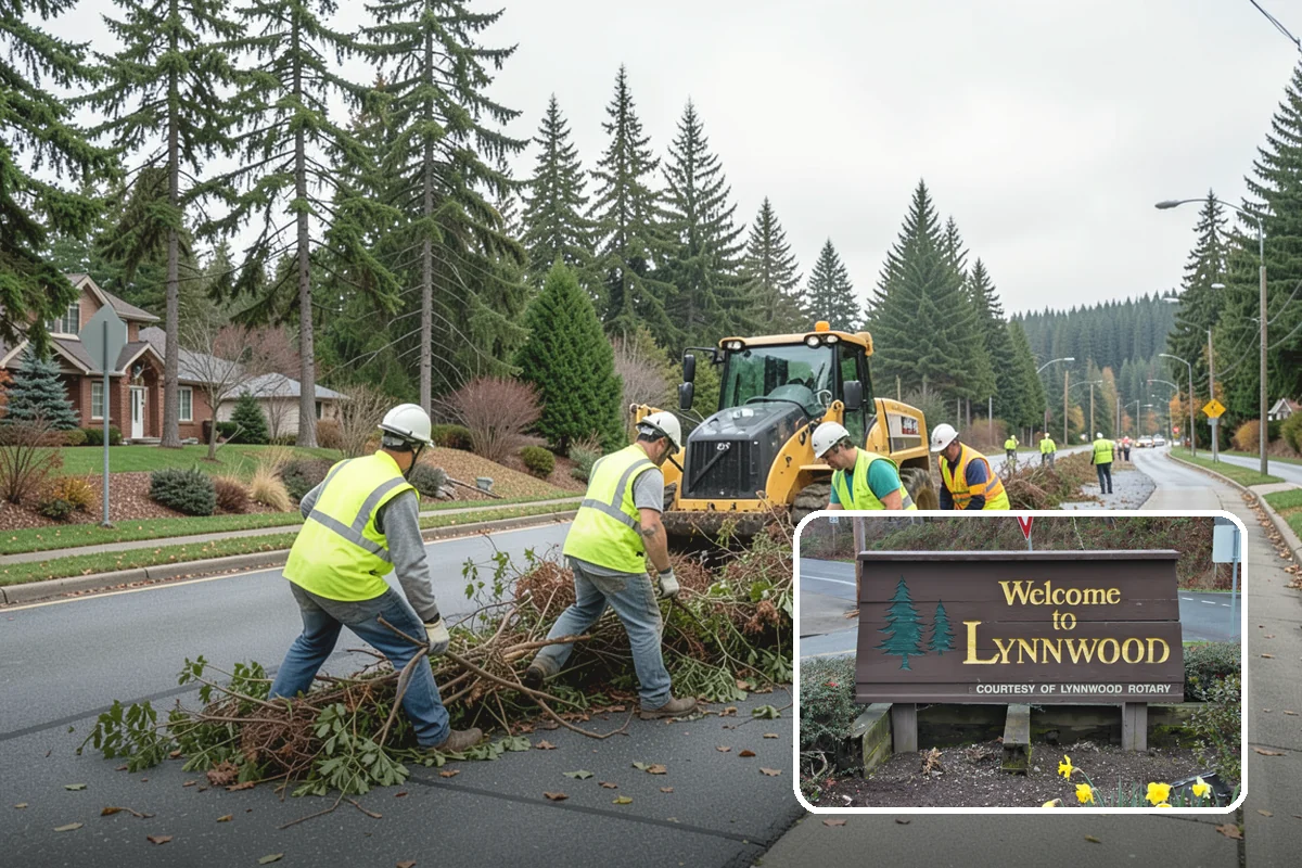 Reflective Marker Installation in Lynnwood, Snohomish County, WA - Improved wet-night lane delineation