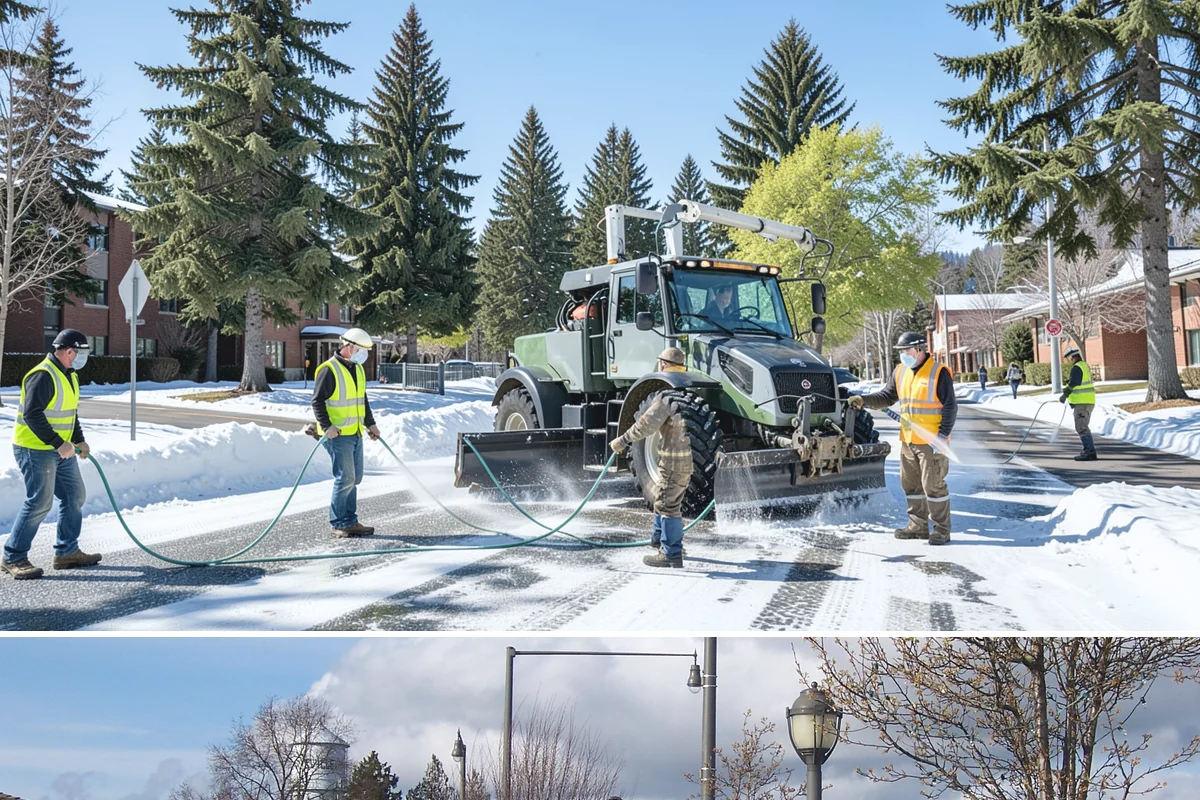Reflective Marker Installation in Marysville, Snohomish County, WA - Dry summer conditions are needed for reliable adhesive bonding before the wet season arrives.