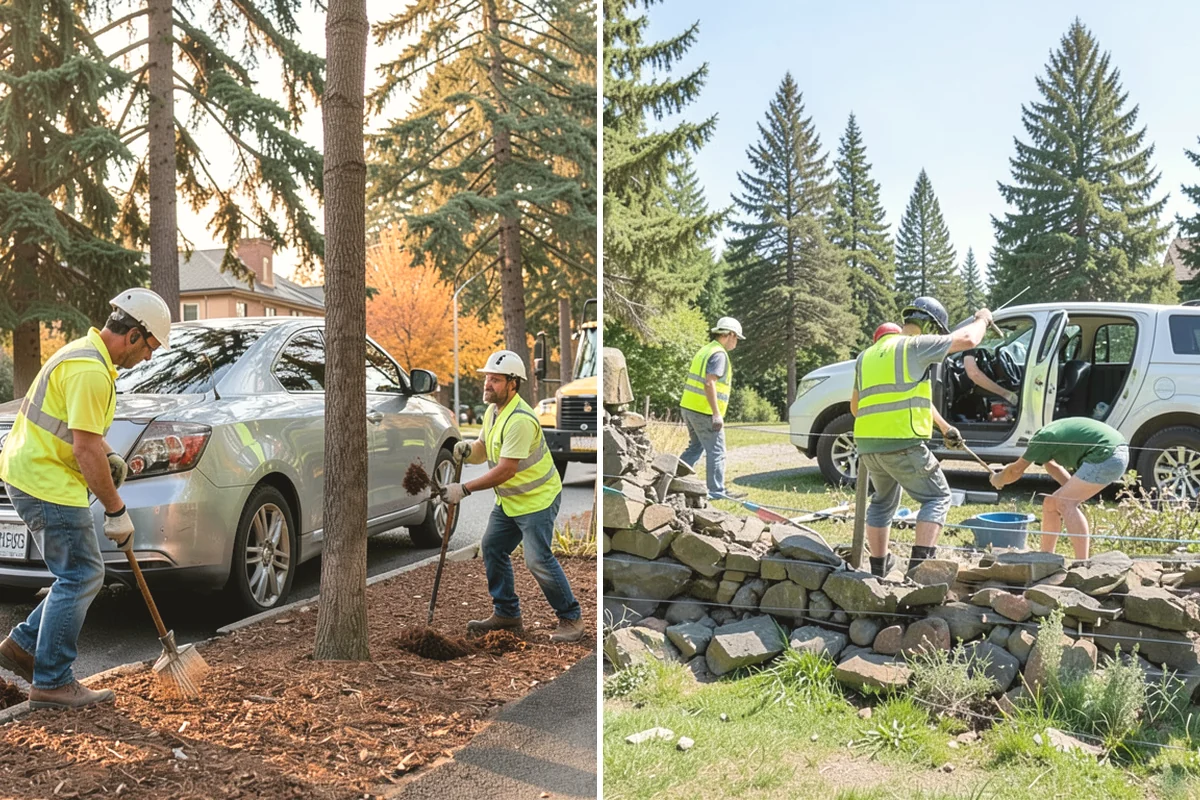Reflective Marker Installation in Mercer Island, King County, WA - Lay out marker locations and spacing