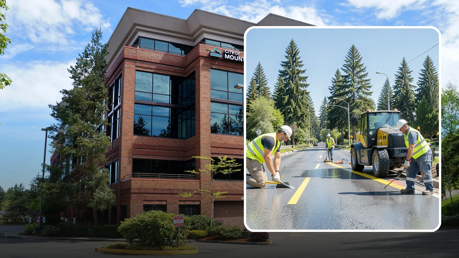 Reflective Marker Installation in Mountlake Terrace, Snohomish County, WA - Raised and reflective pavement markers boost lane delineation in low-light and wet conditions.