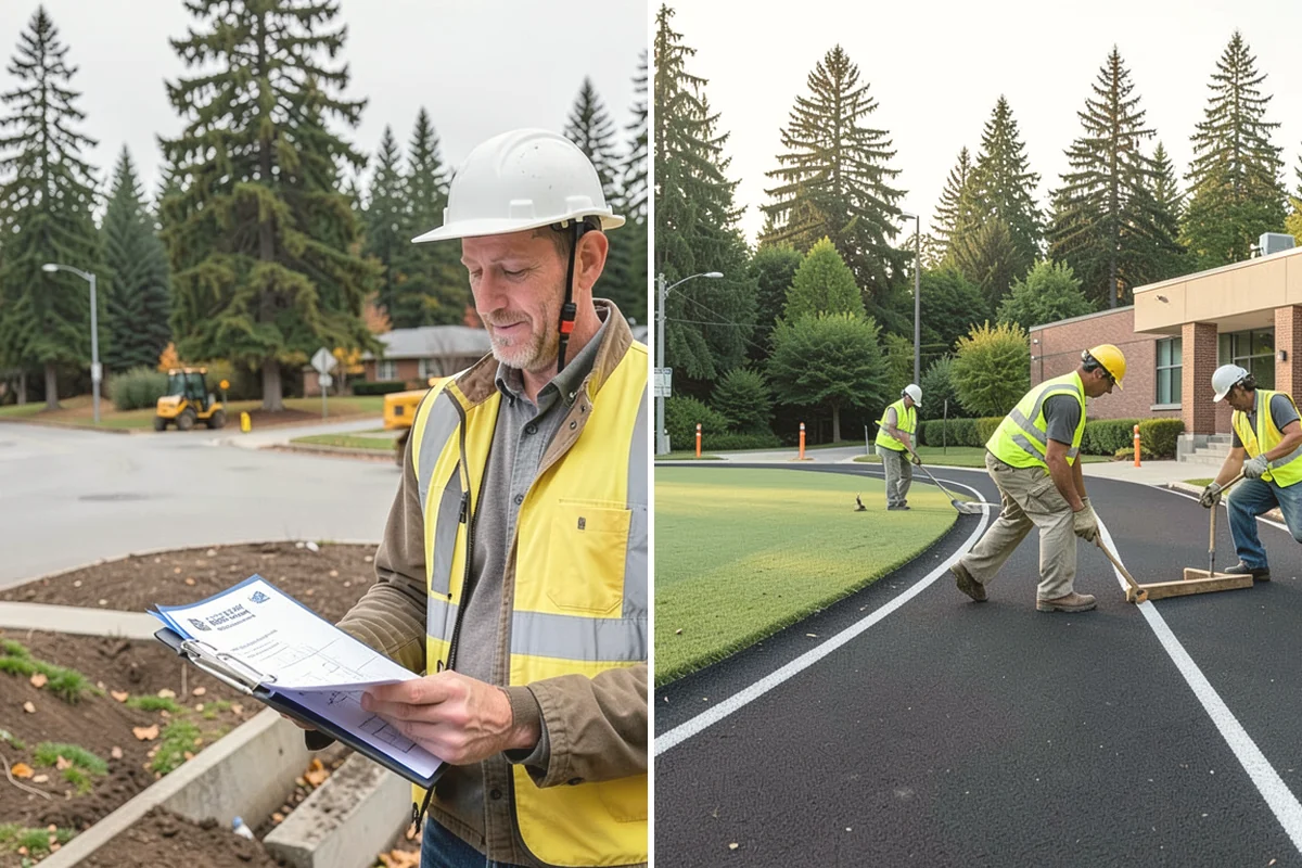 Reflective Marker Installation in Ruston, Pierce County, WA - Lay out marker locations and spacing