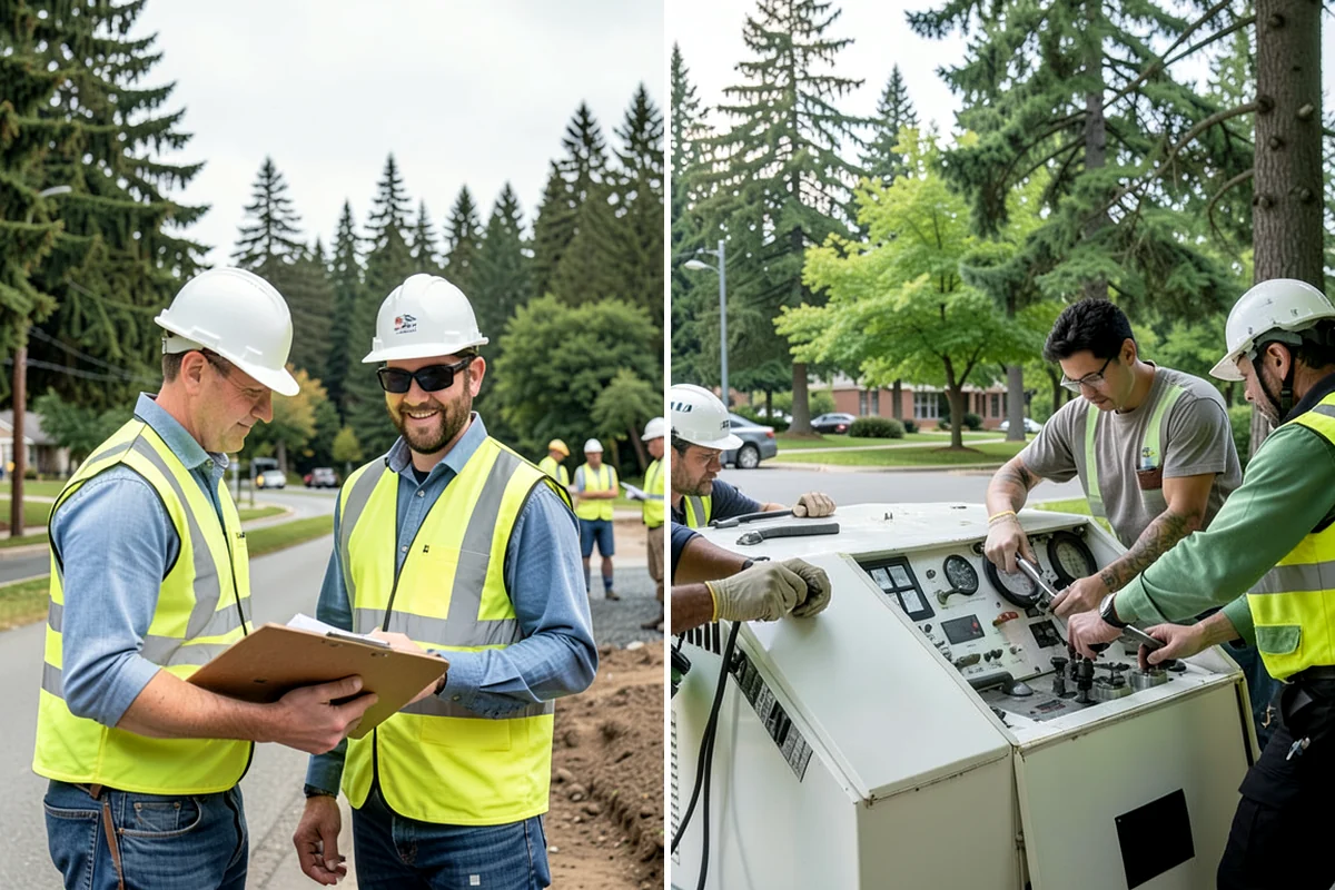 Reflective Marker Installation in SeaTac, King County, WA - Lay out marker locations and spacing