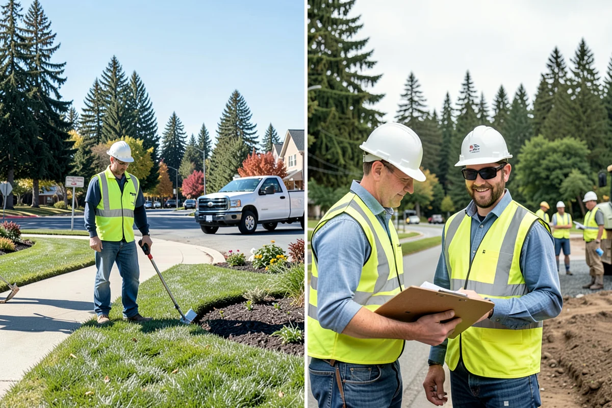 Reflective Marker Installation in Snoqualmie, King County, WA - Lay out marker locations and spacing