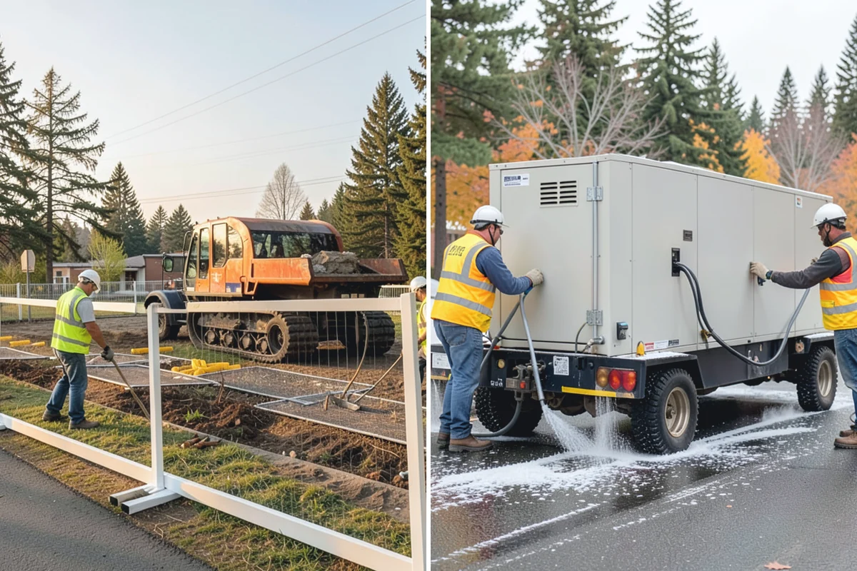 Reflective Marker Installation in South Prairie, Pierce County, WA - Lay out marker locations and spacing