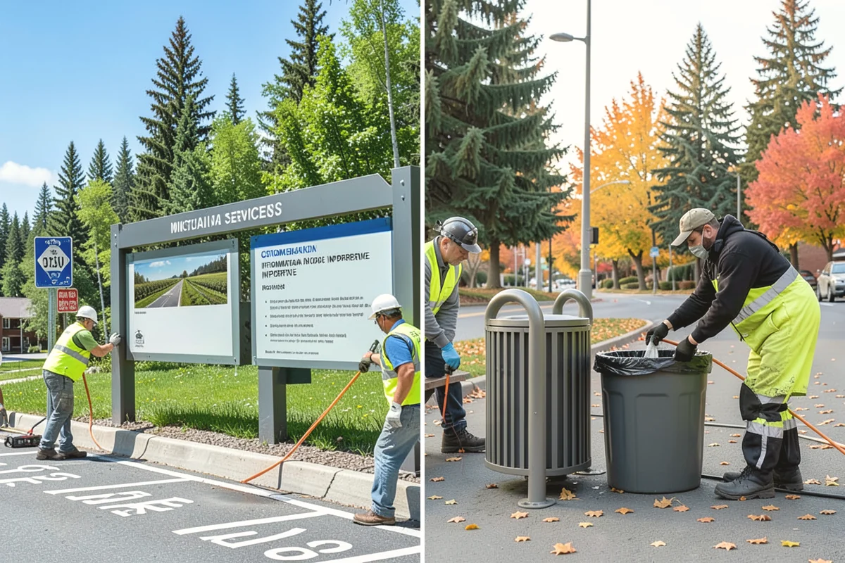 Reflective Marker Installation in Steilacoom, Pierce County, WA - Lay out marker locations and spacing