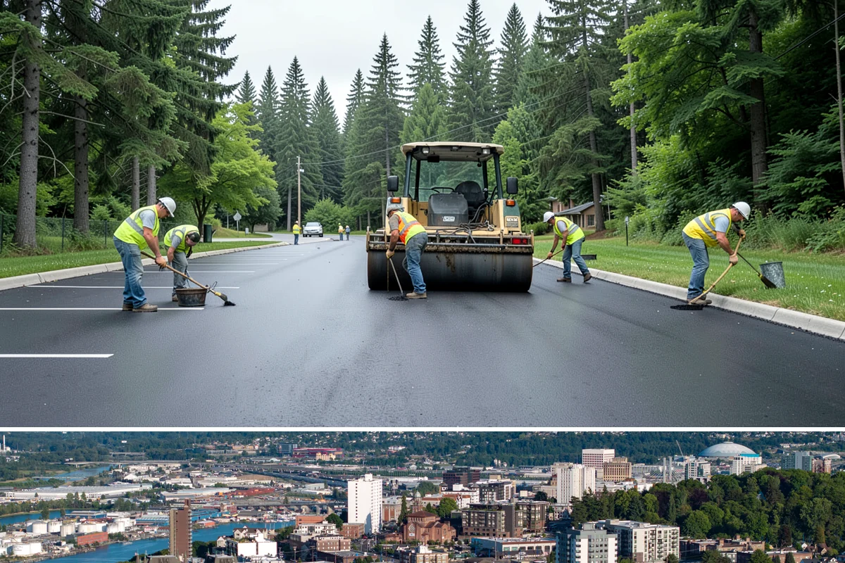Reflective Marker Installation in Tacoma, Pierce County, WA - Dry summer conditions are needed for reliable adhesive bonding before the wet season arrives.