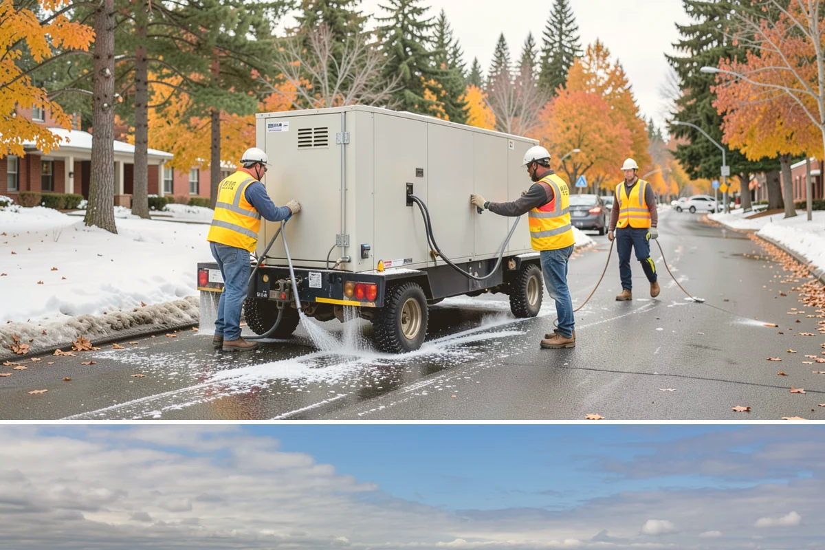 Reflective Marker Installation in University Place, Pierce County, WA - Dry summer conditions are needed for reliable adhesive bonding before the wet season arrives.