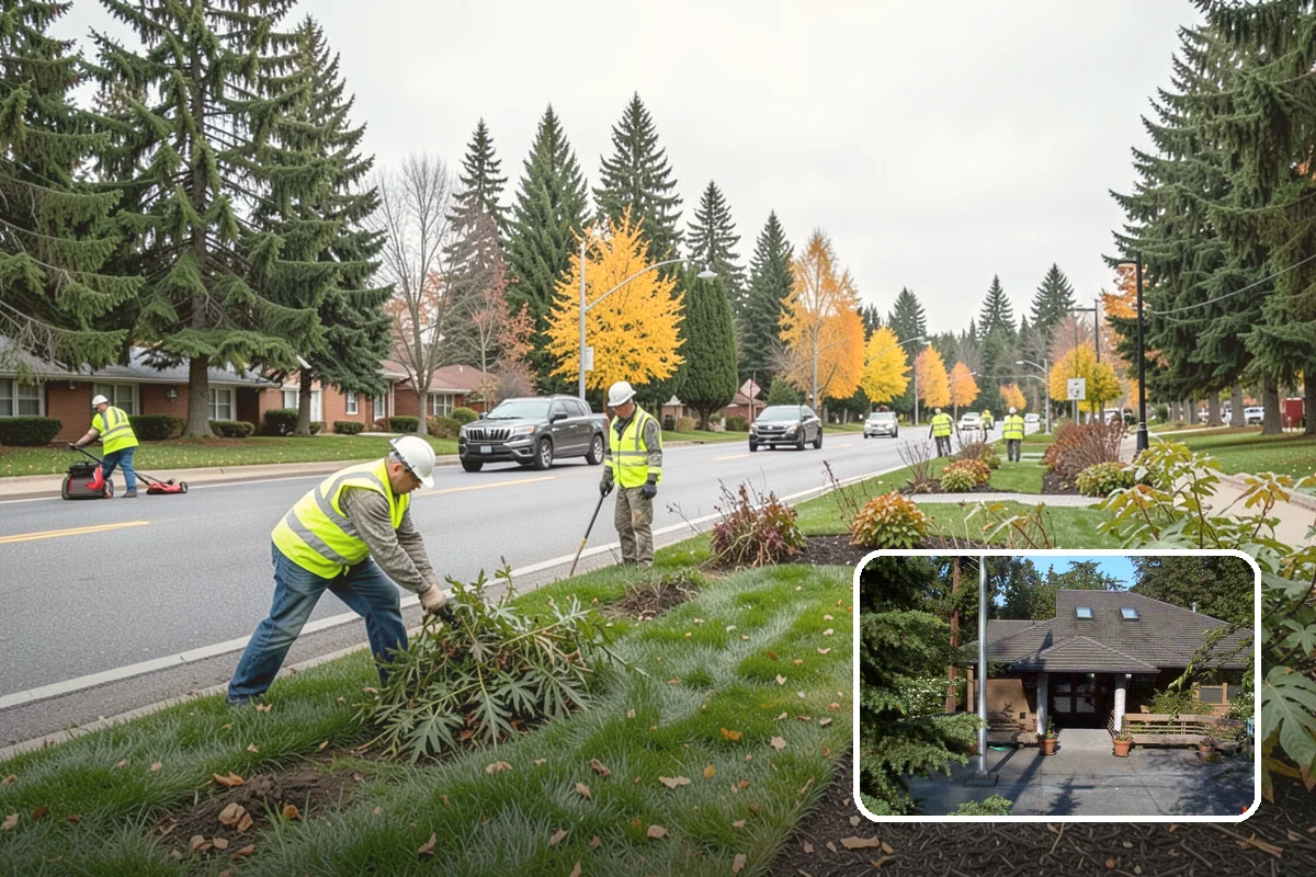 Reflective Marker Installation in Yarrow Point, King County, WA - Improved wet-night lane delineation