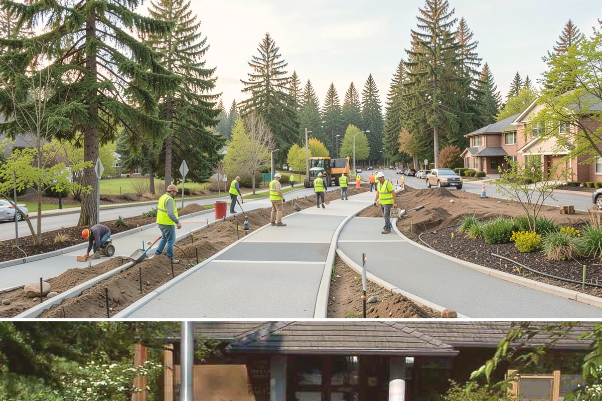 Reflective Marker Installation in Yarrow Point, King County, WA - Dry summer conditions are needed for reliable adhesive bonding before the wet season arrives.