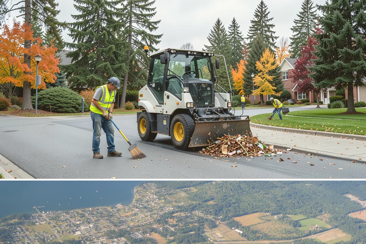Regulatory Signs in Coupeville, Island County, WA - Regulatory installs proceed in all seasons, though drier months ease footing work and reduce traffic-control complications on...