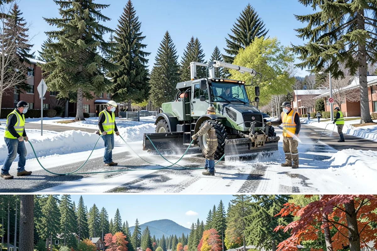 Regulatory Signs in Covington, King County, WA - Regulatory installs proceed in all seasons, though drier months ease footing work and reduce traffic-control complications on...