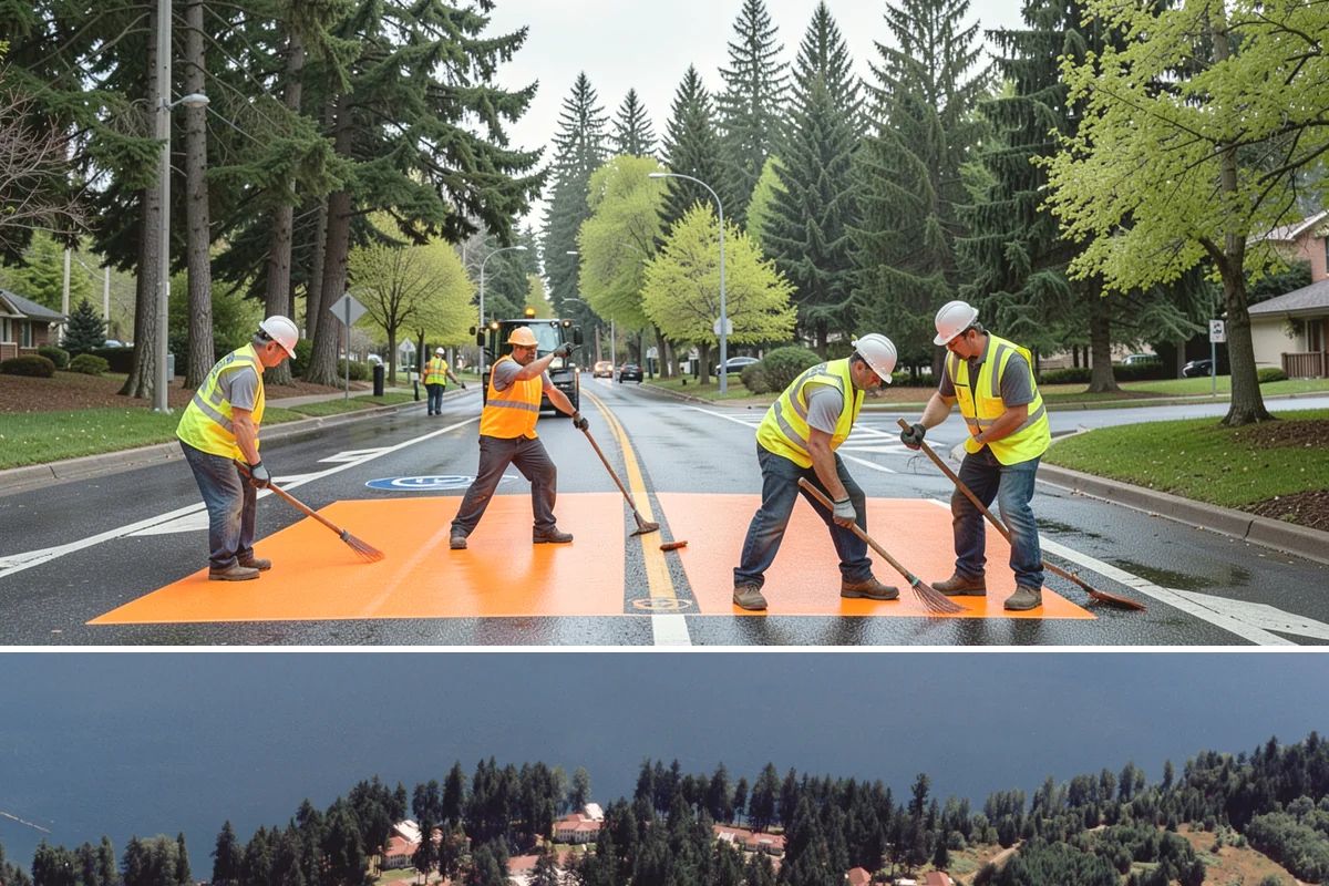 Regulatory Signs in Lakewood, Pierce County, WA - Regulatory installs proceed in all seasons, though drier months ease footing work and reduce traffic-control complications on...