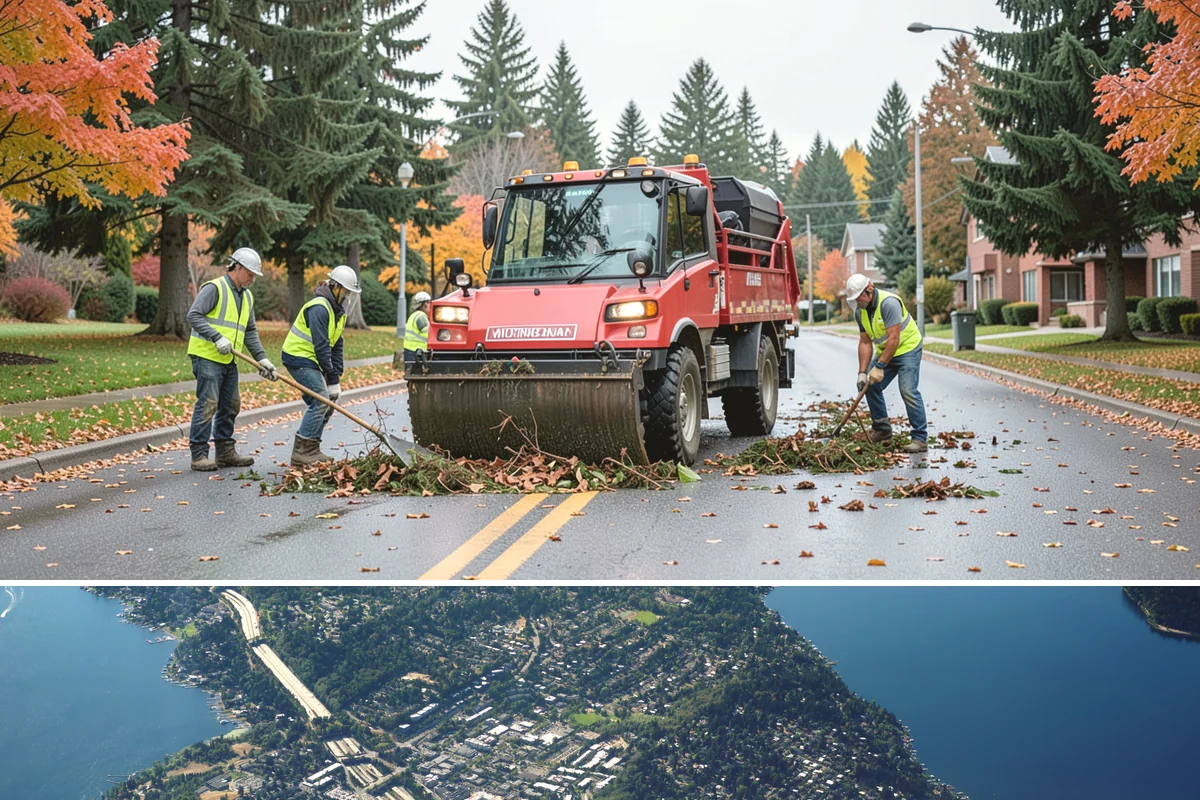 Regulatory Signs in Mercer Island, King County, WA - Regulatory installs proceed in all seasons, though drier months ease footing work and reduce traffic-control complications on...