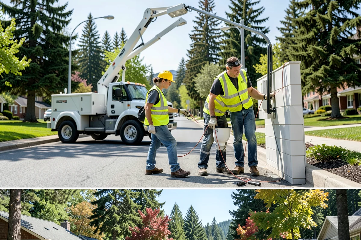 Regulatory Signs in Orting, Pierce County, WA - Regulatory installs proceed in all seasons, though drier months ease footing work and reduce traffic-control complications on...