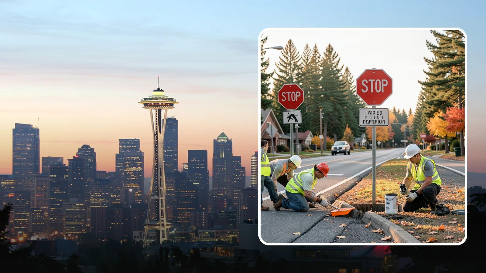 Regulatory Signs in Seattle, King County, WA - We install stop, yield, parking, speed, and other regulatory signs that carry the force of your municipal code.