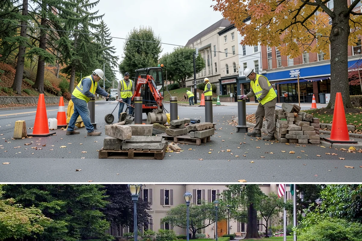 Regulatory Signs in Woodinville, King County, WA - Regulatory installs proceed in all seasons, though drier months ease footing work and reduce traffic-control complications on...