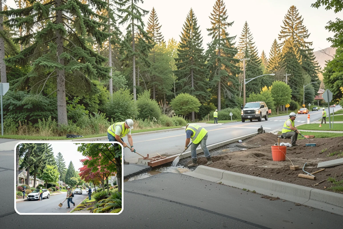 Reservoir Grounds Maintenance in Beaux Arts Village, King County, WA - Maintains clear sightlines and security around the site