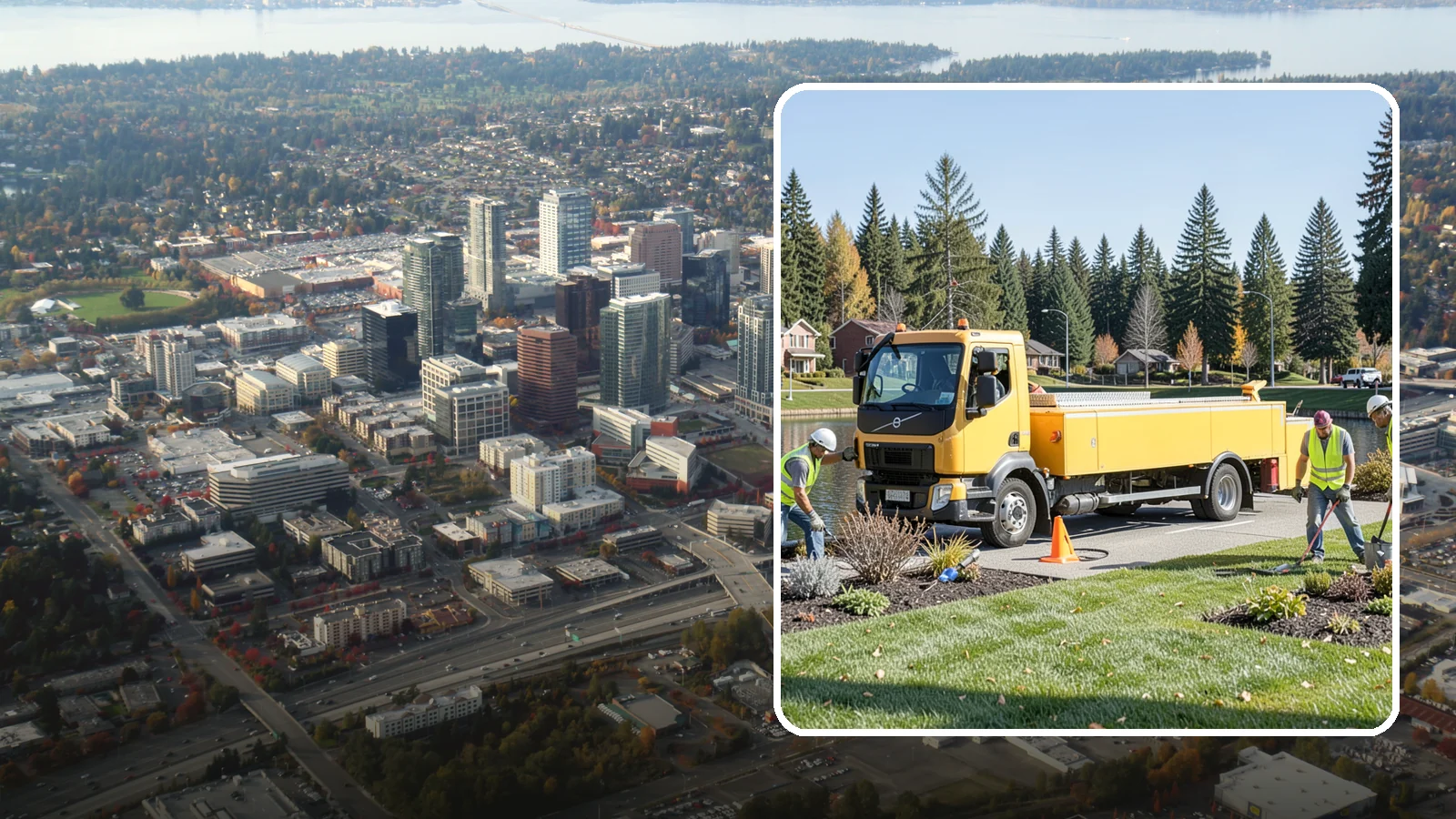 Reservoir Grounds Maintenance in Bellevue, King County, WA - Grounds and vegetation maintenance at reservoir and water-tank sites for security, access, and protection.