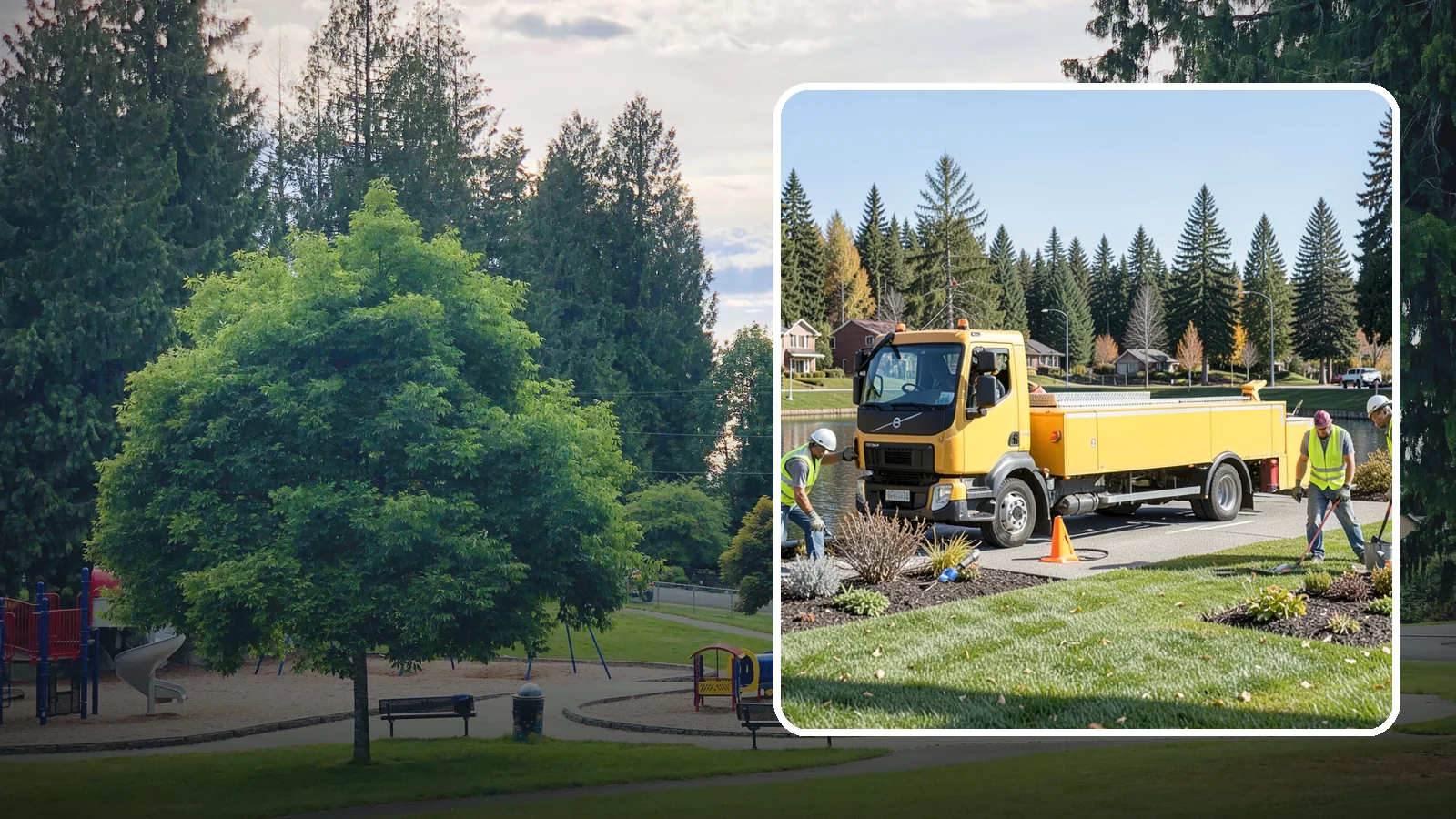 Reservoir Grounds Maintenance in Bonney Lake, Pierce County, WA - Grounds and vegetation maintenance at reservoir and water-tank sites for security, access, and protection.