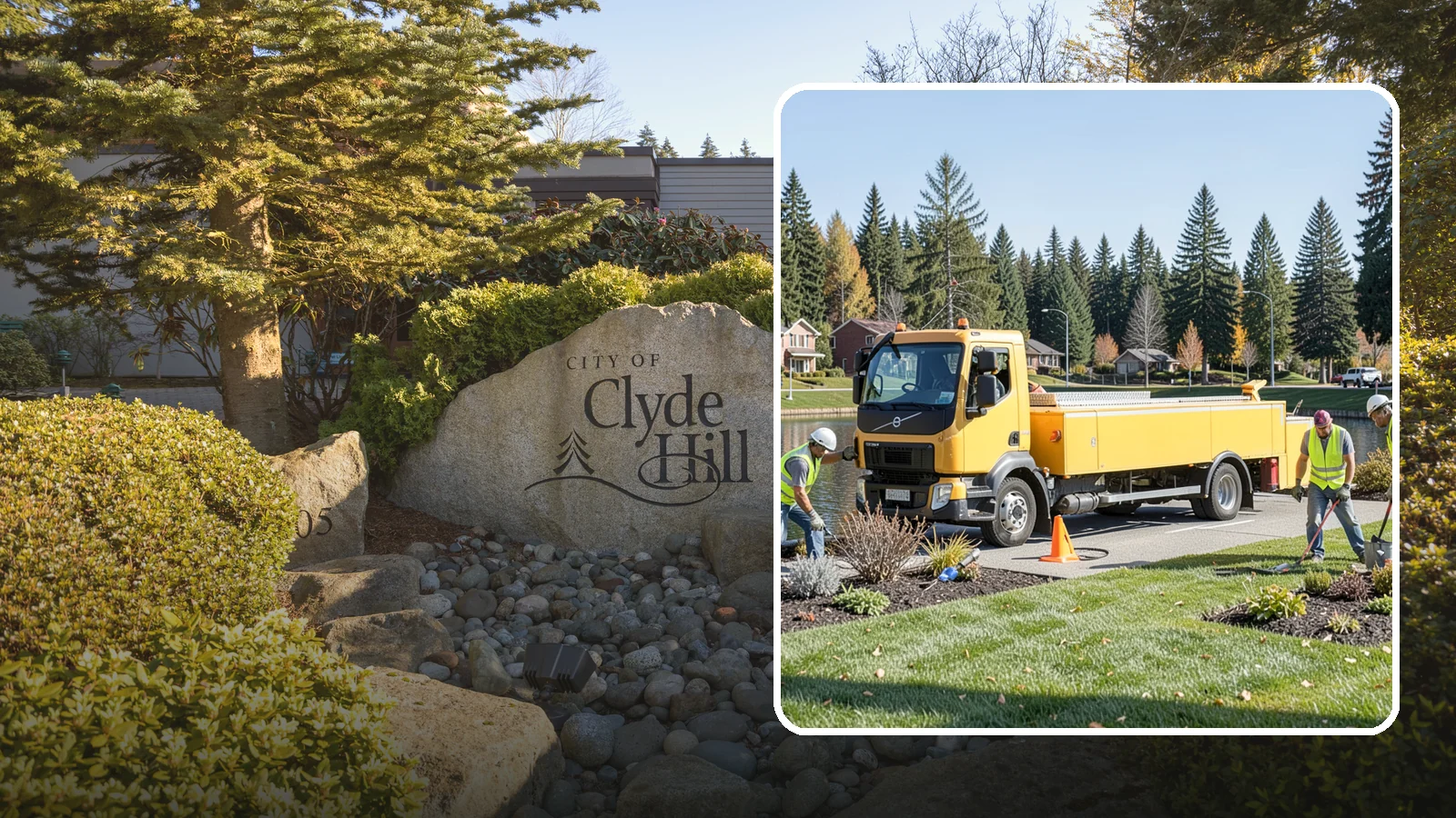 Reservoir Grounds Maintenance in Clyde Hill, King County, WA - Grounds and vegetation maintenance at reservoir and water-tank sites for security, access, and protection.