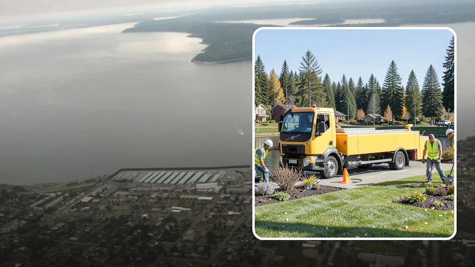 Reservoir Grounds Maintenance in Des Moines, King County, WA - Grounds and vegetation maintenance at reservoir and water-tank sites for security, access, and protection.