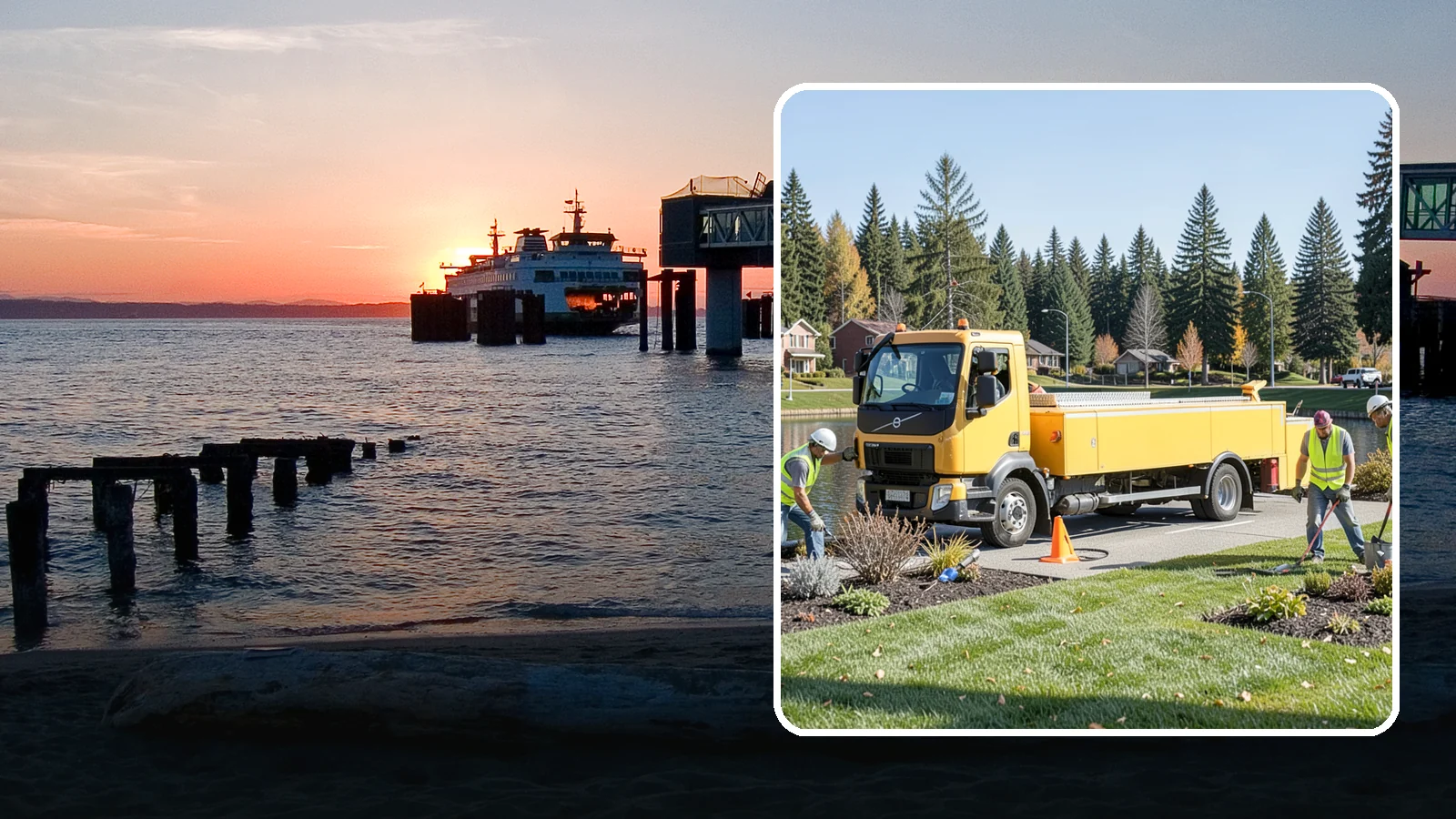 Reservoir Grounds Maintenance in Edmonds, Snohomish County, WA - Grounds and vegetation maintenance at reservoir and water-tank sites for security, access, and protection.