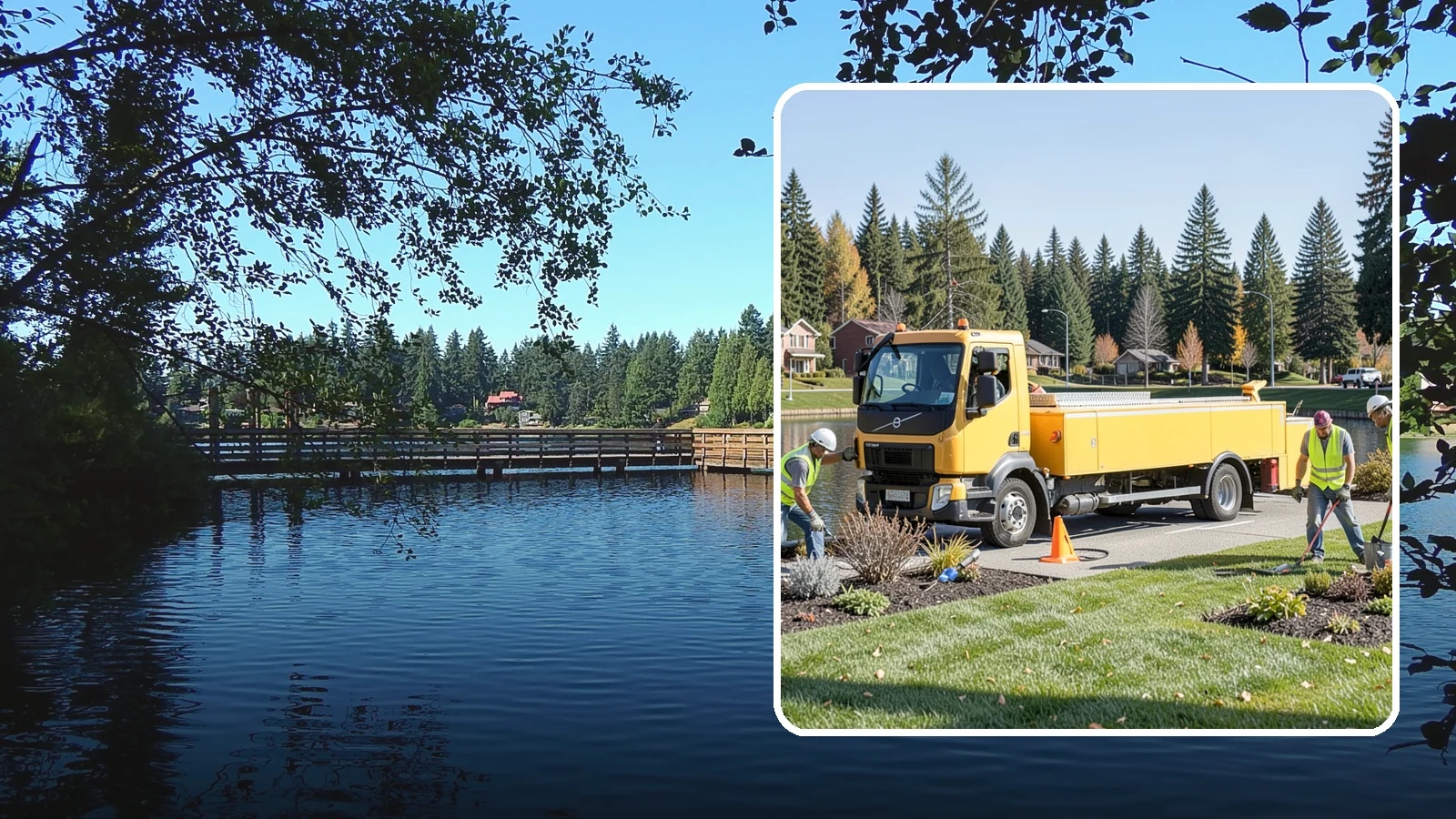 Reservoir Grounds Maintenance in Federal Way, King County, WA - Grounds and vegetation maintenance at reservoir and water-tank sites for security, access, and protection.