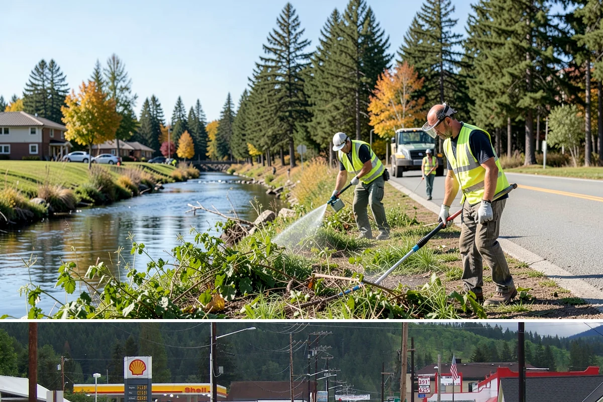 Reservoir Grounds Maintenance in Granite Falls, Snohomish County, WA - Grounds and vegetation work is heaviest in the growing season, with fence-line and access upkeep continuing year-round.