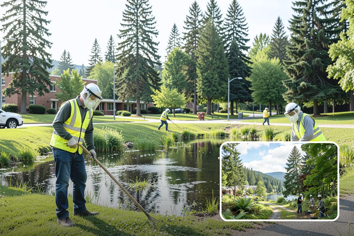 Reservoir Grounds Maintenance in Lake Forest Park, King County, WA - Maintains clear sightlines and security around the site