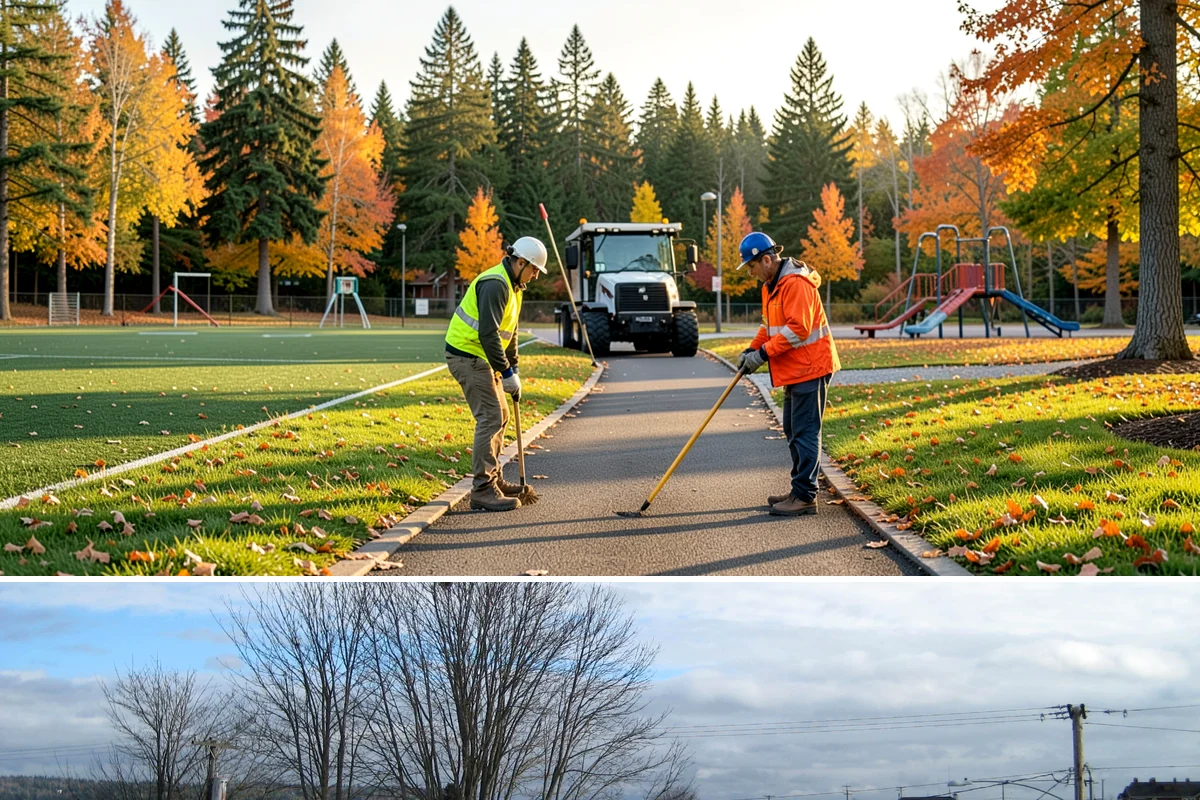 Reservoir Grounds Maintenance in Langley, Island County, WA - Grounds and vegetation work is heaviest in the growing season, with fence-line and access upkeep continuing year-round.