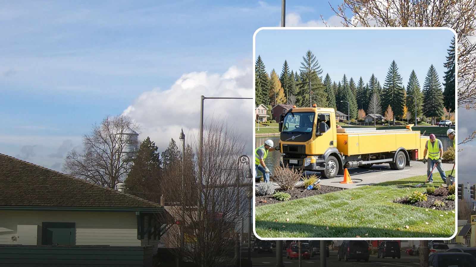 Reservoir Grounds Maintenance in Marysville, Snohomish County, WA - Grounds and vegetation maintenance at reservoir and water-tank sites for security, access, and protection.