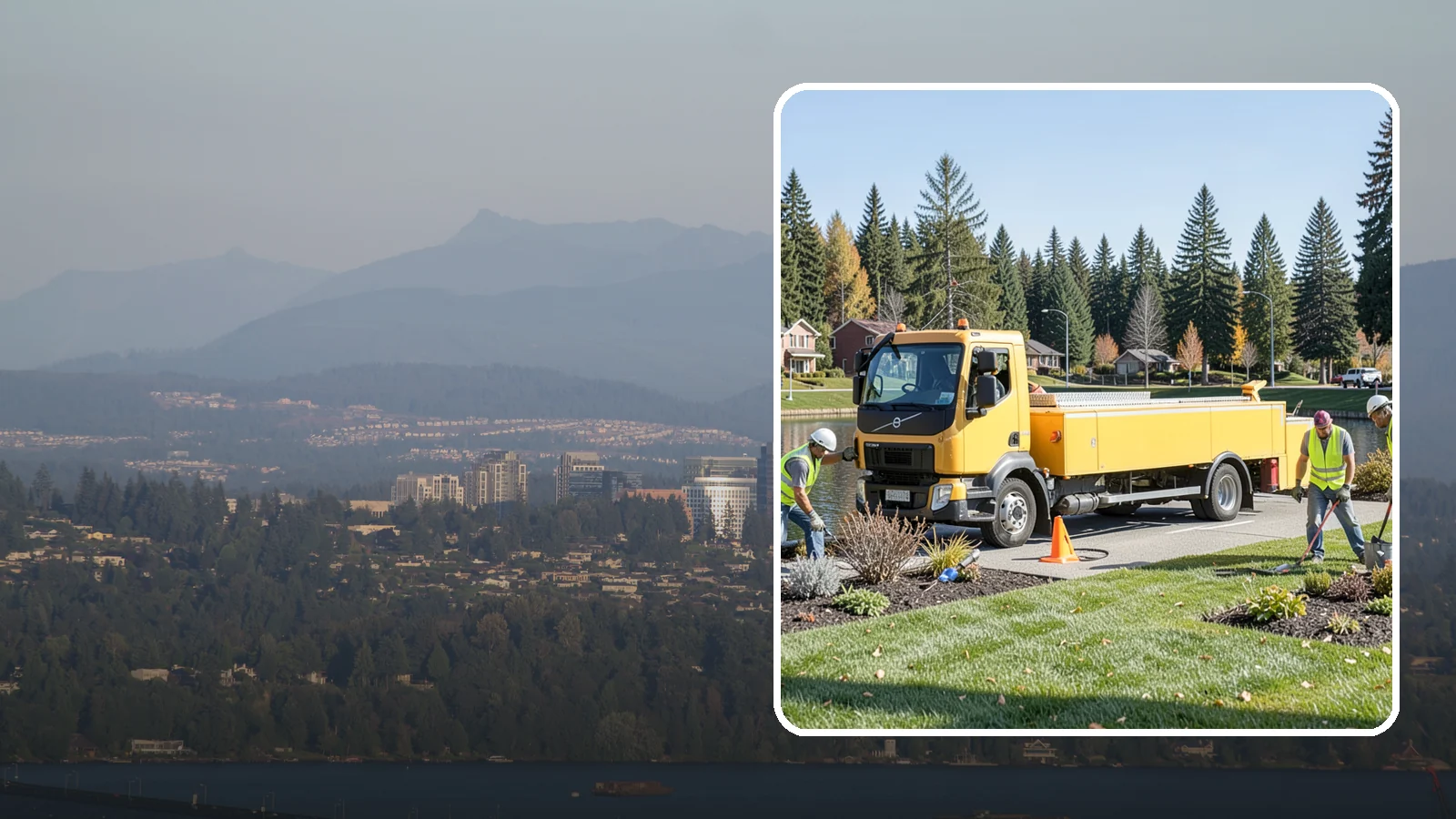 Reservoir Grounds Maintenance in Medina, King County, WA - Grounds and vegetation maintenance at reservoir and water-tank sites for security, access, and protection.