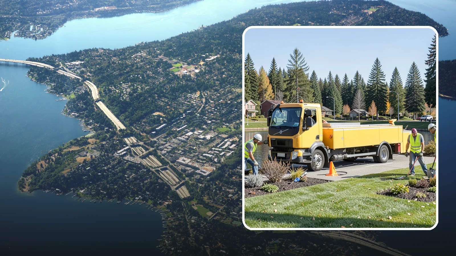 Reservoir Grounds Maintenance in Mercer Island, King County, WA - Grounds and vegetation maintenance at reservoir and water-tank sites for security, access, and protection.