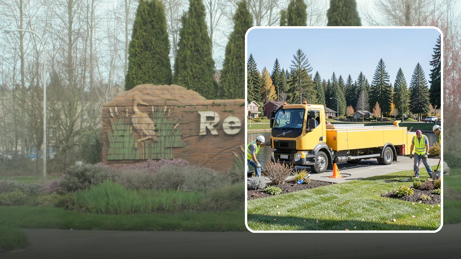 Reservoir Grounds Maintenance in Renton, King County, WA - Grounds and vegetation maintenance at reservoir and water-tank sites for security, access, and protection.