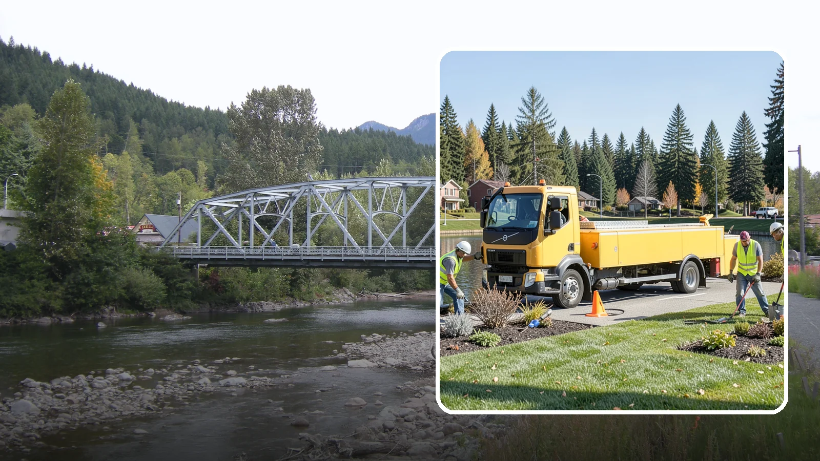Reservoir Grounds Maintenance in Skykomish, King County, WA - Grounds and vegetation maintenance at reservoir and water-tank sites for security, access, and protection.