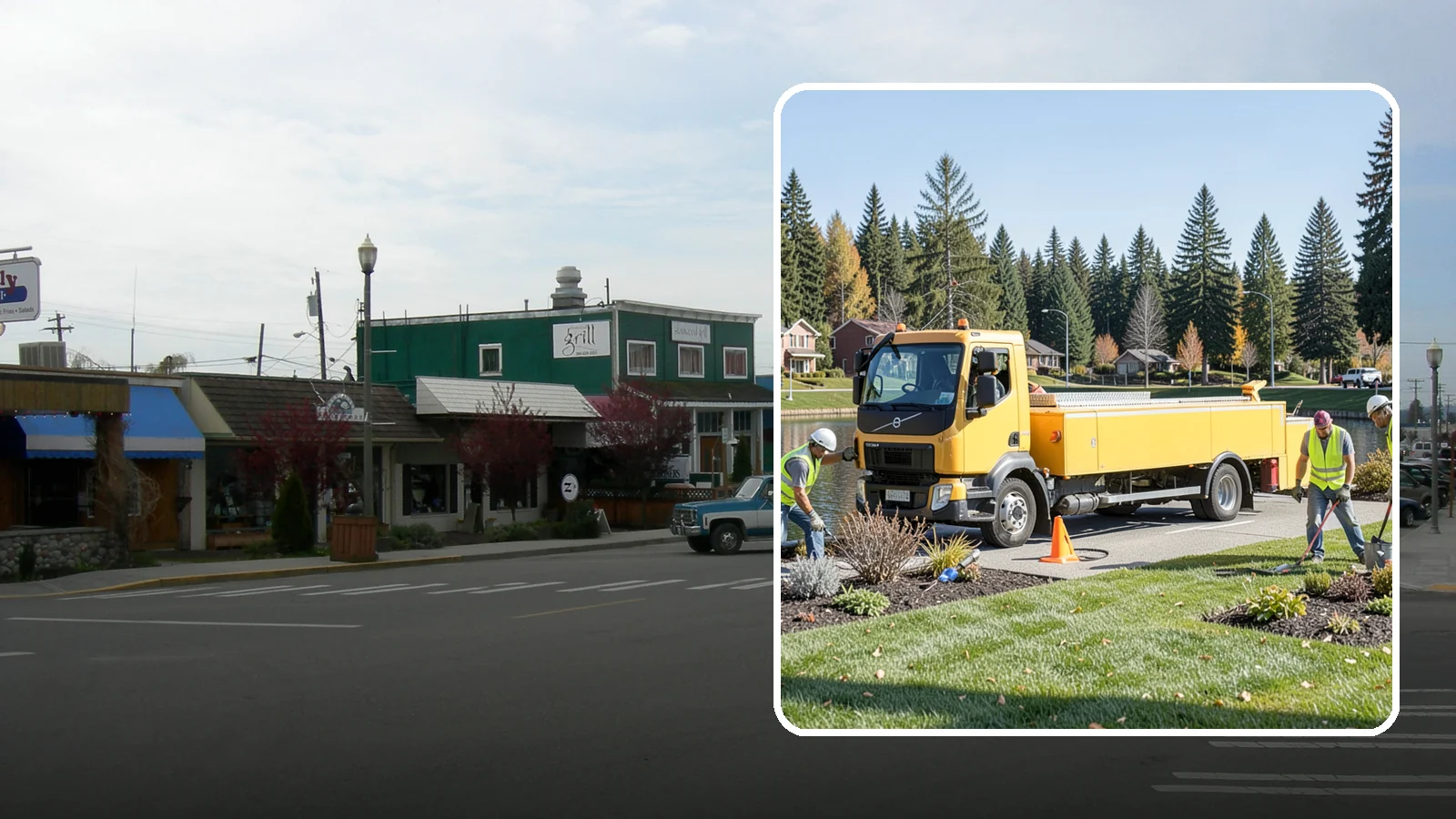 Reservoir Grounds Maintenance in Stanwood, Snohomish County, WA - Grounds and vegetation maintenance at reservoir and water-tank sites for security, access, and protection.