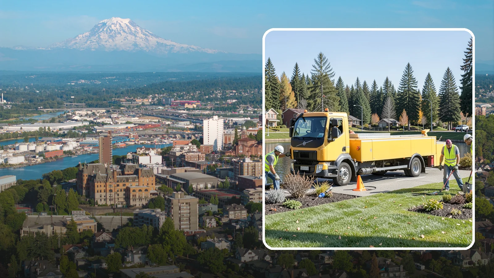 Reservoir Grounds Maintenance in Tacoma, Pierce County, WA - Grounds and vegetation maintenance at reservoir and water-tank sites for security, access, and protection.