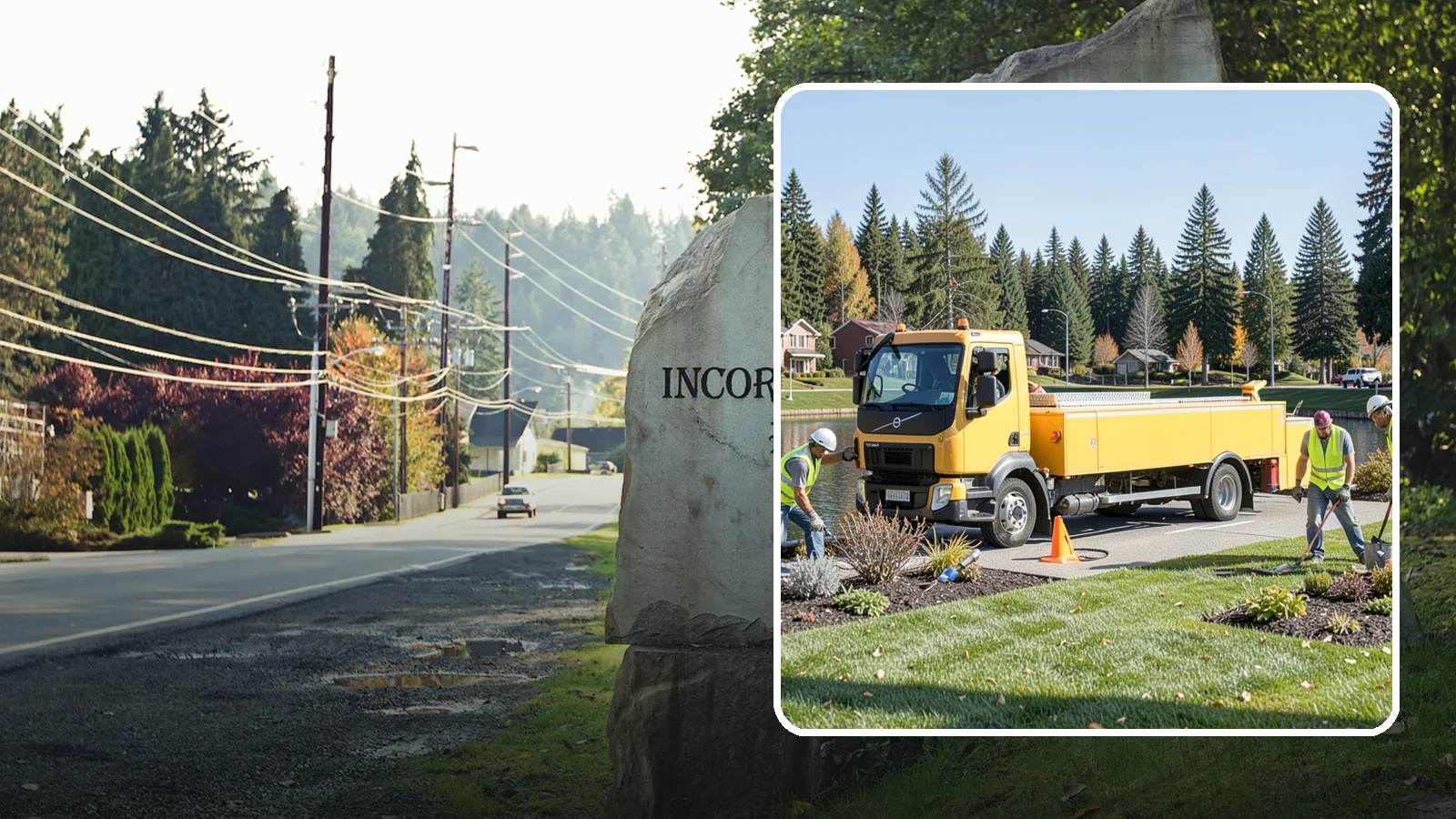 Reservoir Grounds Maintenance in Wilkeson, Pierce County, WA - Grounds and vegetation maintenance at reservoir and water-tank sites for security, access, and protection.